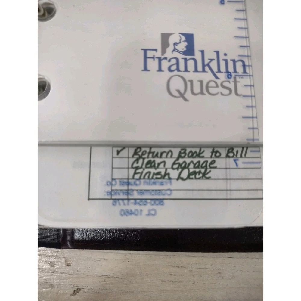 Franklin Covey Vintage 7-Ring Classic Binder Organizer Planner Daytimer w Pages